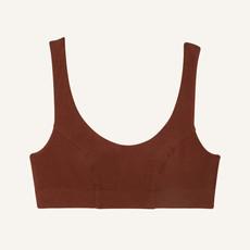 Organic Cotton Scoop Bralette in Cacao via Subset