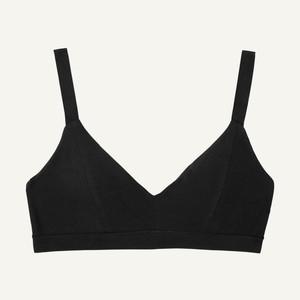 Organic Cotton Triangle Soft Bra in Carbon from Subset