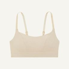 Organic Cotton Tank Bralette in Wheat via Subset
