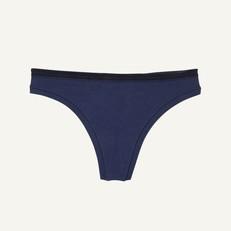 Organic Cotton Low-Rise Thong in Marine via Subset