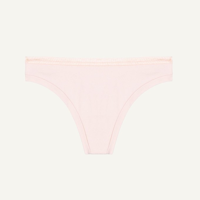 Organic Cotton Low-Rise Thong in Quartz from Subset