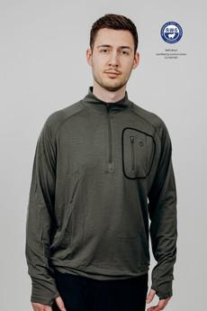 Alling Half Zip Lark Green via Superstainable