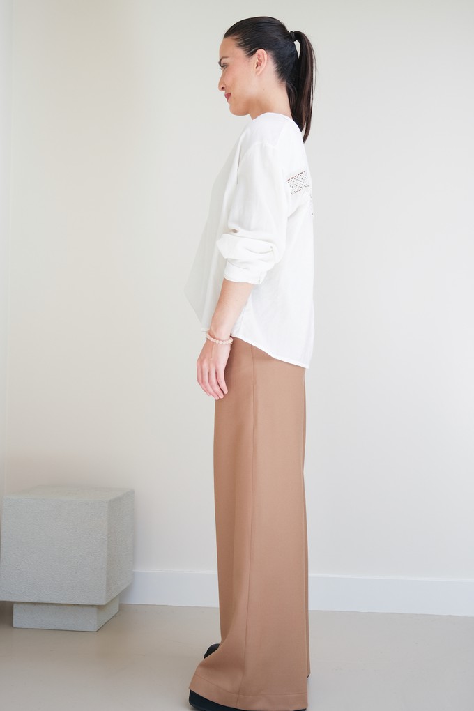 Broek Wijd | Wol Zand from Sûr Atelier