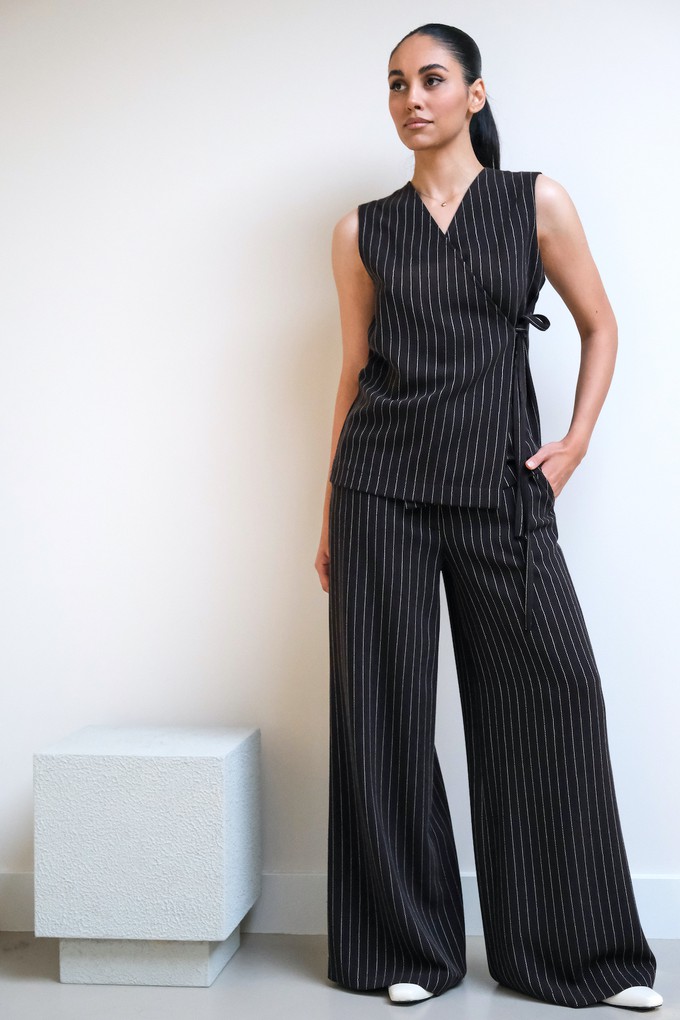 Broek Wijd | Wol Bruin from Sûr Atelier