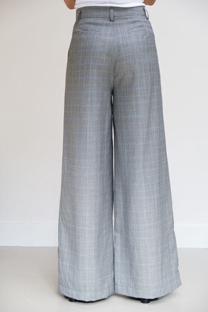 Broek Wijd | Wol Ruit from Sûr Atelier