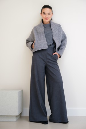 Broek Wijd | Wol Grijs from Sûr Atelier