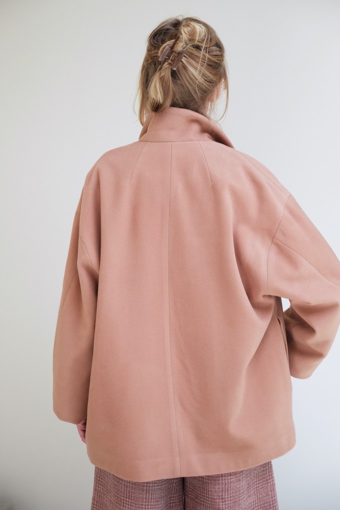 Halflange Jas | Wol Roze from Sûr Atelier