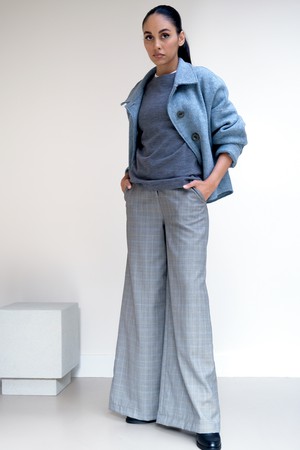 Broek Wijd | Wol Ruit from Sûr Atelier