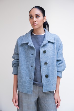 Basic Jasje | Wol Zeegroen from Sûr Atelier