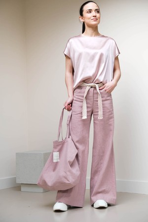 Close Broek | Linnen Mauve from Sûr Atelier