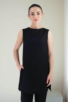 Alice Top | Duurzaam Linnen Zwart via Sûr Atelier