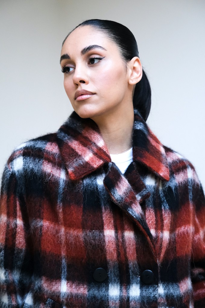 Korte Jas | Ruit Zwart Rood from Sûr Atelier