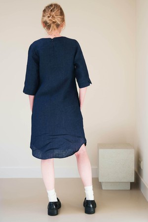 Zomerse Hes Jurk | Linnen Indigo from Sûr Atelier
