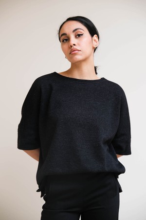 Maria Top | Wol Antraciet from Sûr Atelier