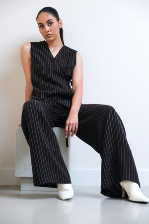 Broek Wijd | Wol Bruin from Sûr Atelier