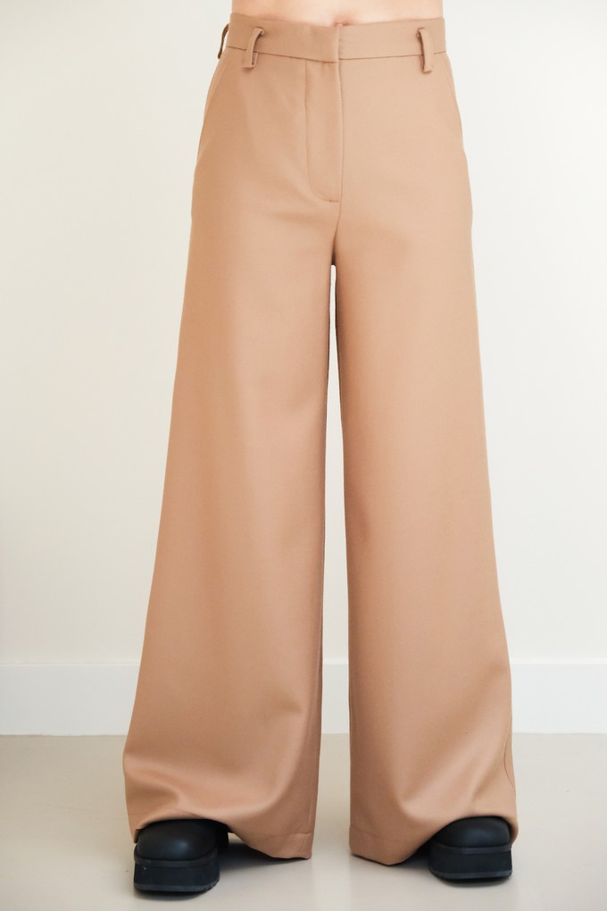 Broek Wijd | Wol Zand from Sûr Atelier