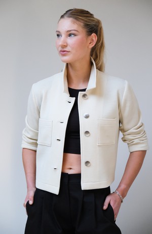 Warm Vestje | Wol Crème from Sûr Atelier