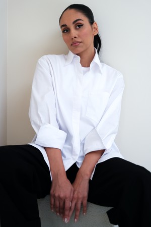 Blouse | Katoen Wit from Sûr Atelier