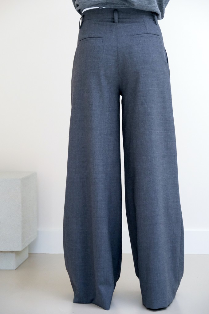 Broek Wijd | Wol Grijs from Sûr Atelier