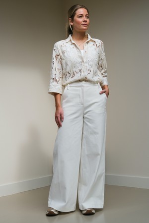 Moise Broek | Katoen Wit from Sûr Atelier