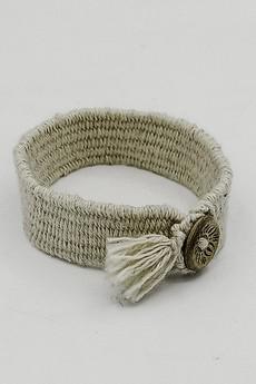 Weef armband | Knoop Naturel via Sûr Atelier