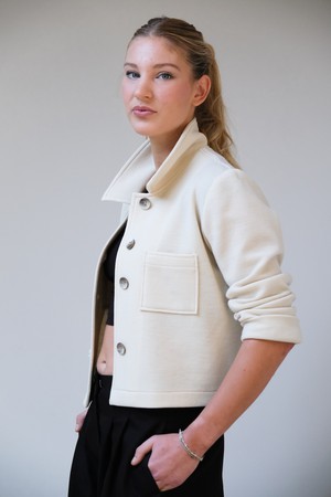 Warm Vestje | Wol Crème from Sûr Atelier