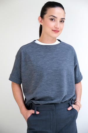 Losse Top | Wol Grijs from Sûr Atelier
