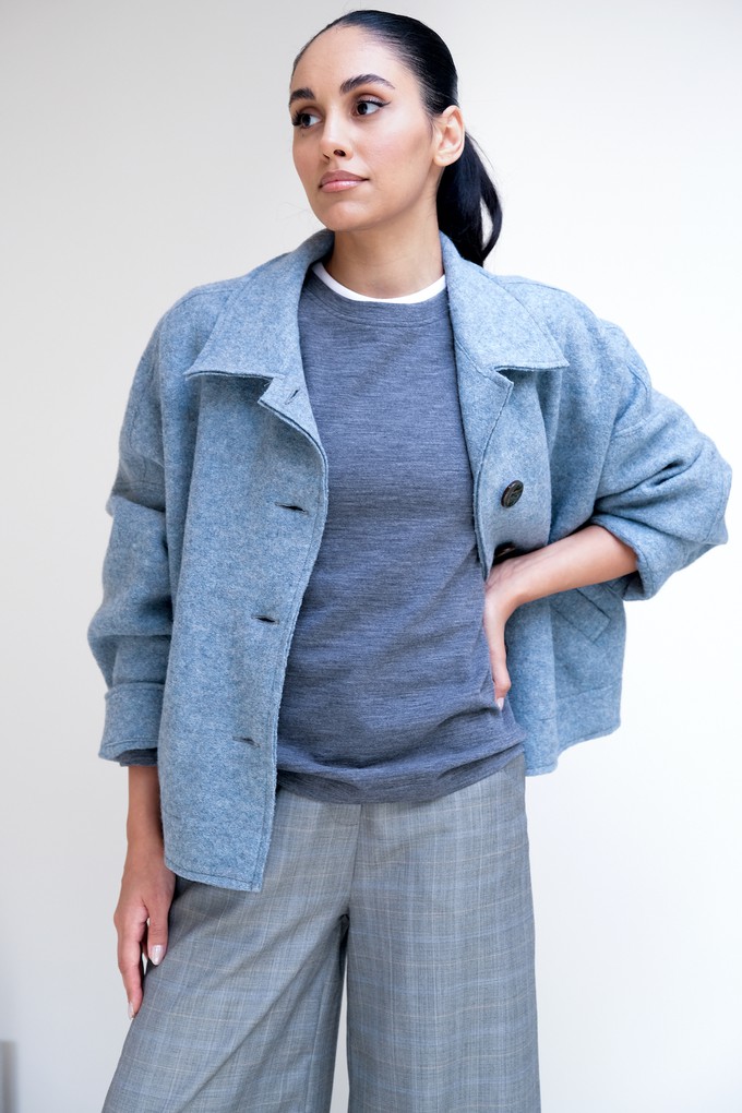 Basic Jasje | Wol Zeegroen from Sûr Atelier