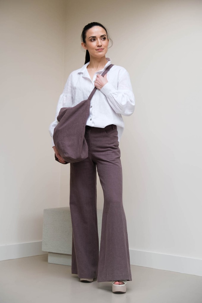 Close Broek | Linnen Mauve from Sûr Atelier