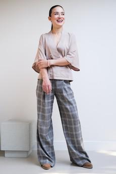 Bandplooi Broek | Ruit via Sûr Atelier