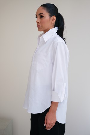 Blouse | Katoen Wit from Sûr Atelier