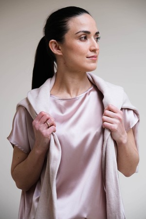 Corinne Top | Zijde Roze from Sûr Atelier