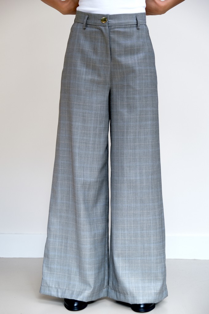 Broek Wijd | Wol Ruit from Sûr Atelier