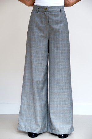 Broek Wijd | Wol Ruit from Sûr Atelier