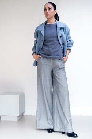 Broek Wijd | Wol Ruit from Sûr Atelier