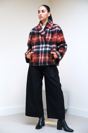 Korte Jas | Ruit Zwart Rood from Sûr Atelier