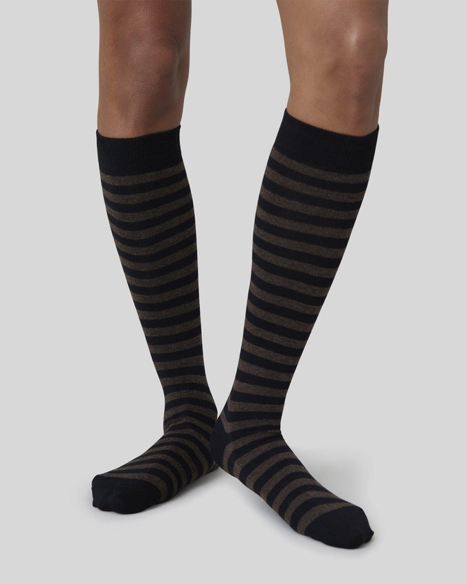 Britta Cotton Stripe Knee-Highs from Swedish Stockings