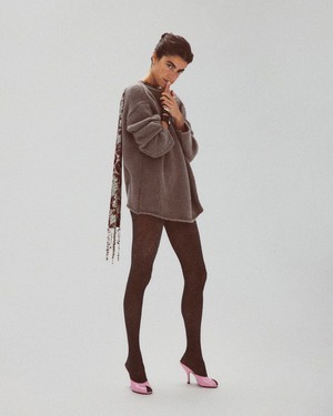 Casey Shimmery Fishnet Tights from Swedish Stockings