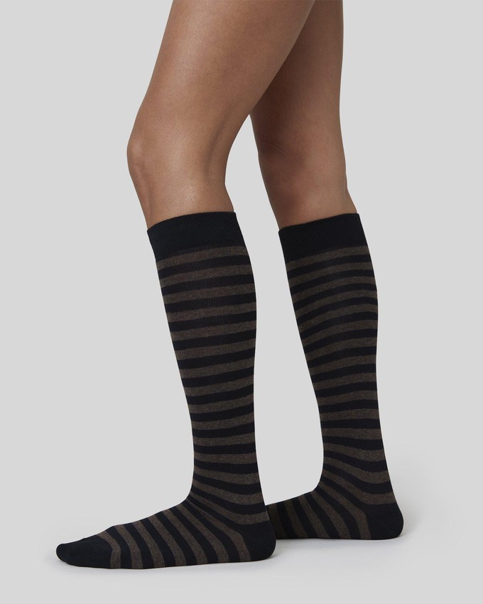 Britta Cotton Stripe Knee-Highs from Swedish Stockings