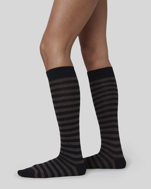 Britta Cotton Stripe Knee-Highs from Swedish Stockings