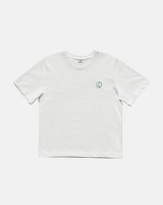 earth embroidered organic cotton t-shirt white via terrible studio