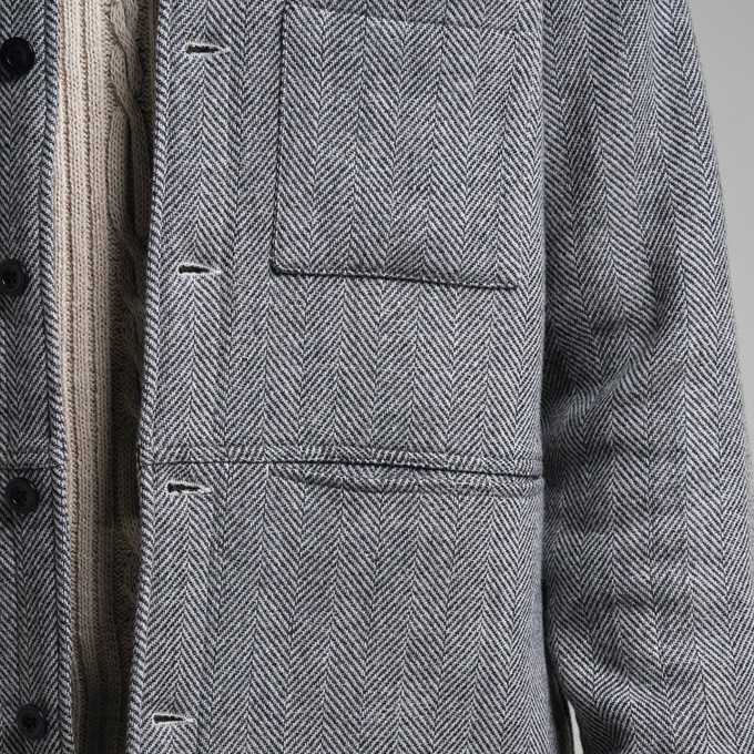 Jacket Fagersta Herringbone Zwart from The Blind Spot