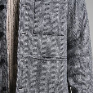 Jacket Fagersta Herringbone Zwart from The Blind Spot