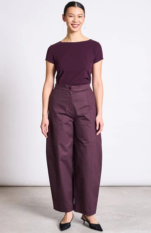 Broek Cotton Barrel Pants Yauri Cherry Lacquer from The Blind Spot