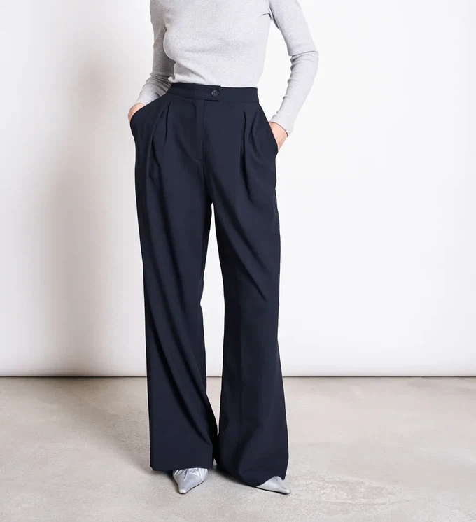 Broek Pleated Wide Pants Niva Nightfall from The Blind Spot