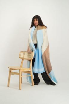 Alpaca Loca Plaid Blue, Beige, Naturals via The Blind Spot