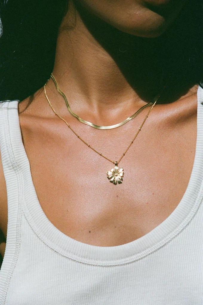 Snake Chain Ketting Goud (36 cm) from The Blind Spot