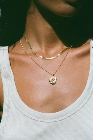 Snake Chain Ketting Goud (36 cm) from The Blind Spot