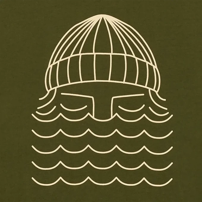 T-shirt To the Sea Olive from The Blind Spot
