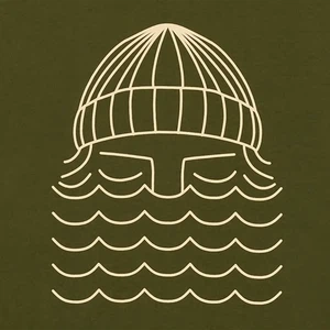 T-shirt To the Sea Olive from The Blind Spot
